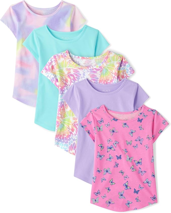 Atlantic Favorites Girls' Short Sleeve Graphic High Low Top 6604