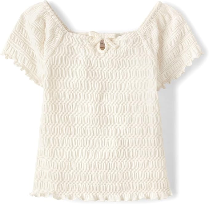 Atlantic Favorites Girls' Smocked Short Sleeve Tops 6572