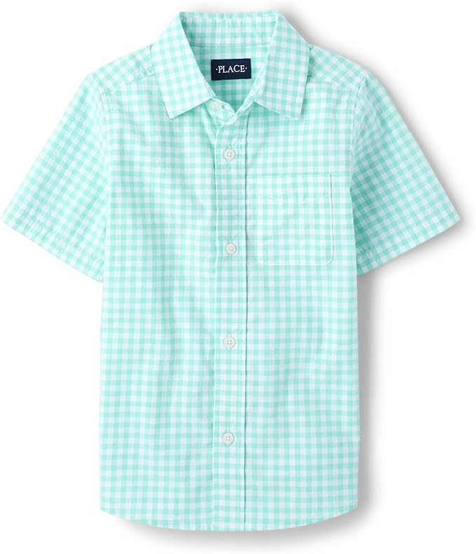 Atlantic Favorites Boys' and Toddler Boys' Short Sleeve Button Down Shirt 2817