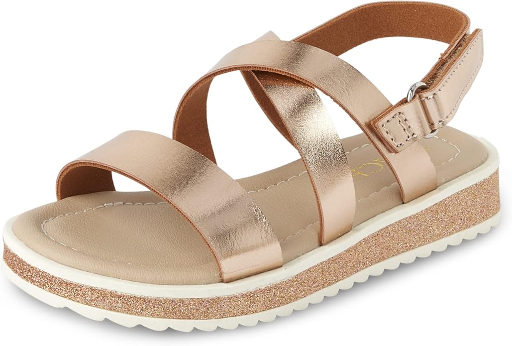 Atlantic Favorites Girl's Baby Toddler Platform Sandals with Adjustable Ankle Strap 9602