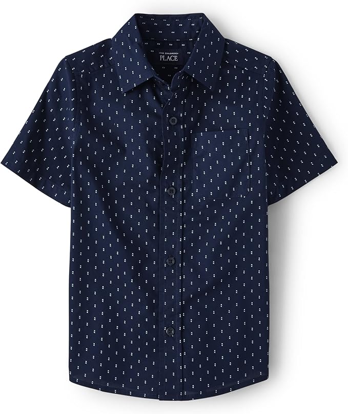 Atlantic Favorites Boys' and Toddler Boys' Short Sleeve Button Down Shirt 8341