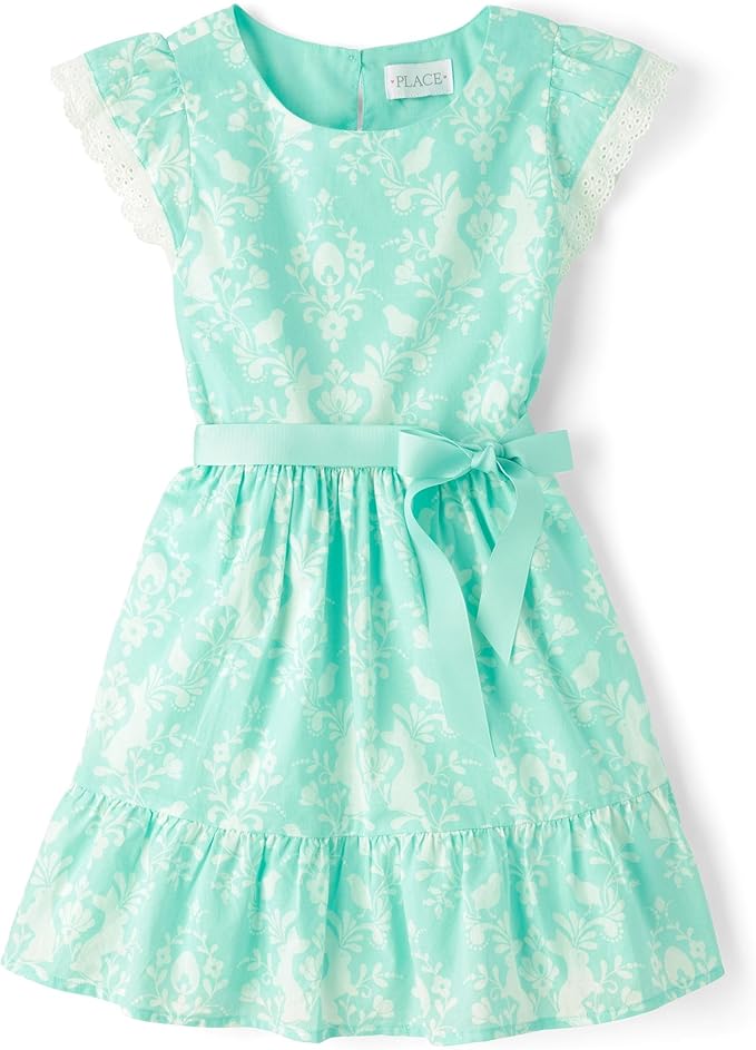 Atlantic Favorites Girls' Short Sleeve Dressy Dress 9923