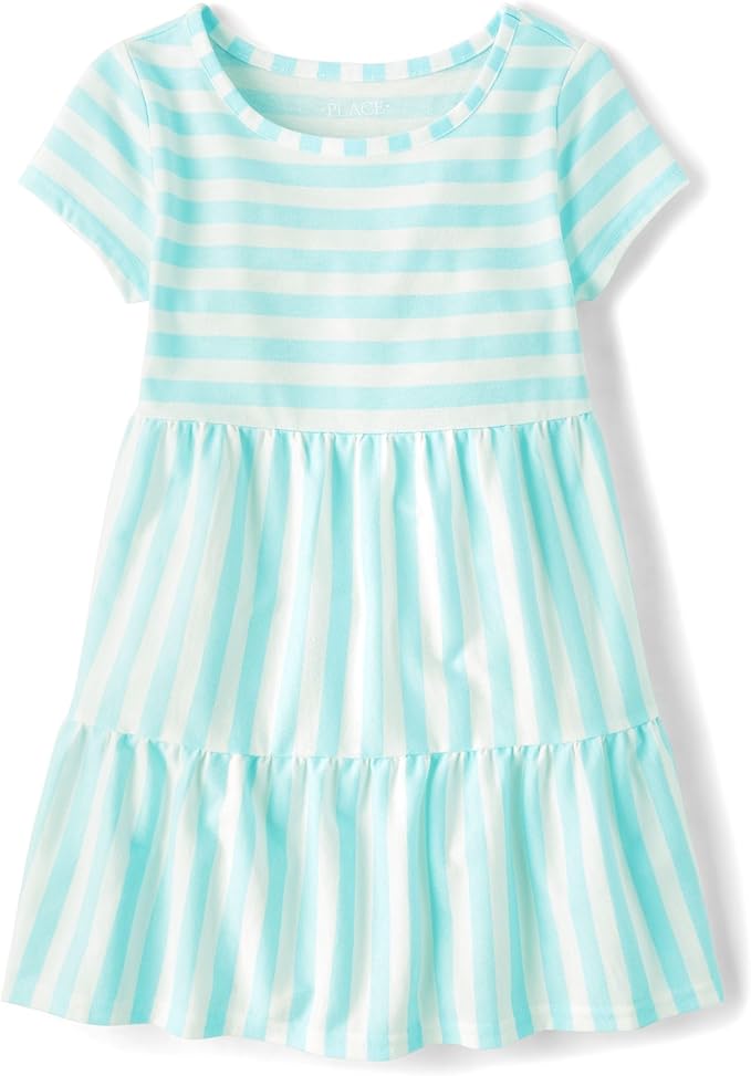 Atlantic Favorites Girls' Short Sleeve Casual Everyday Dresses 5255