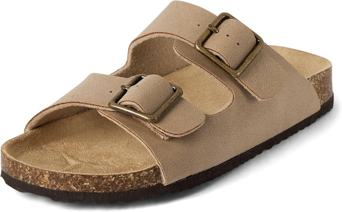 Atlantic Favorites Boy's Casual Slip on Double Buckle Slide Sandals 5852