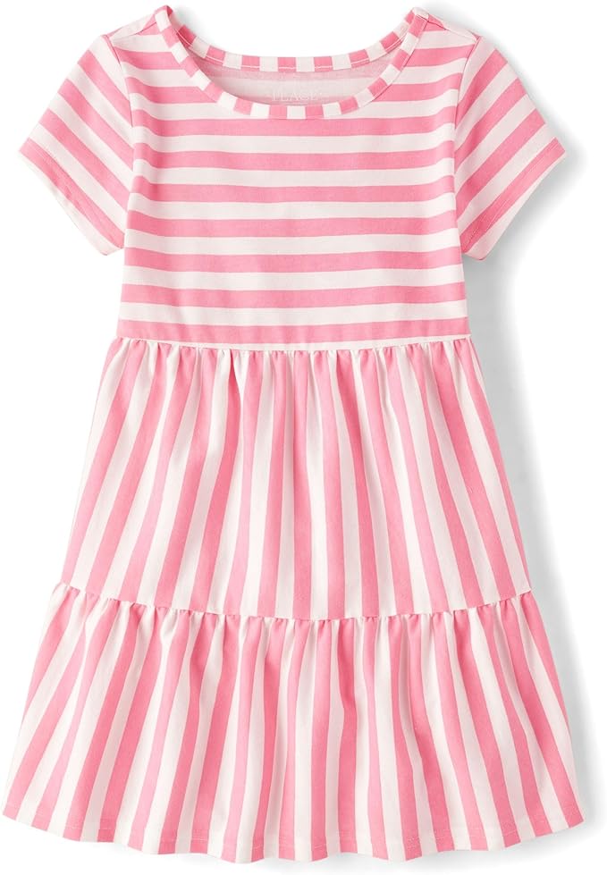 Atlantic Favorites Girls' Short Sleeve Casual Everyday Dresses 7186