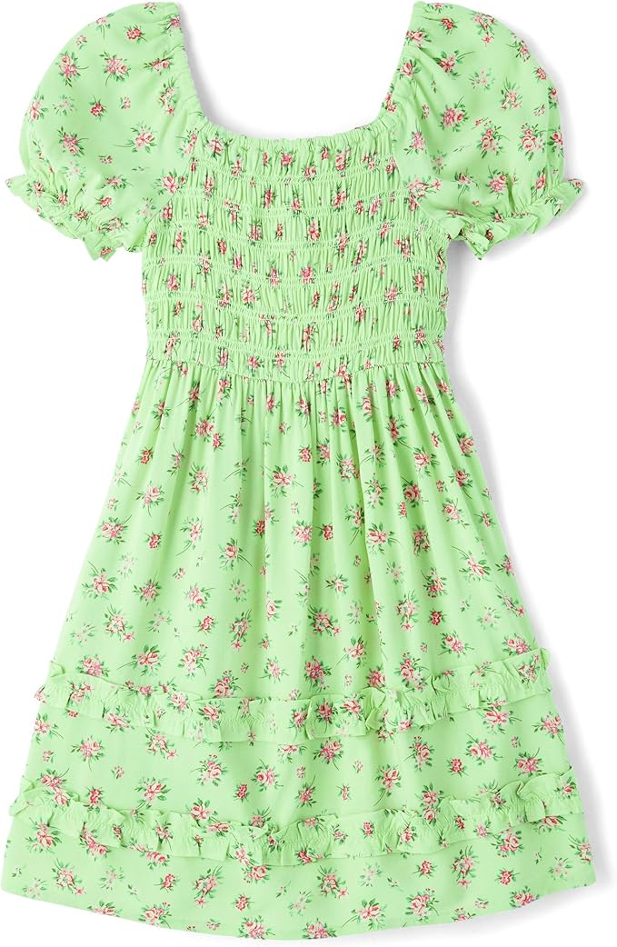 Atlantic Favorites Girls' Short Sleeve Smocked Summer Dresses 3577