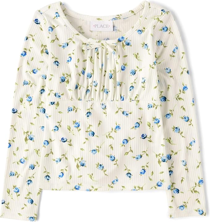 Atlantic Favorites Girls' Everyday Casual Long Sleeve Knit Shirts 2434