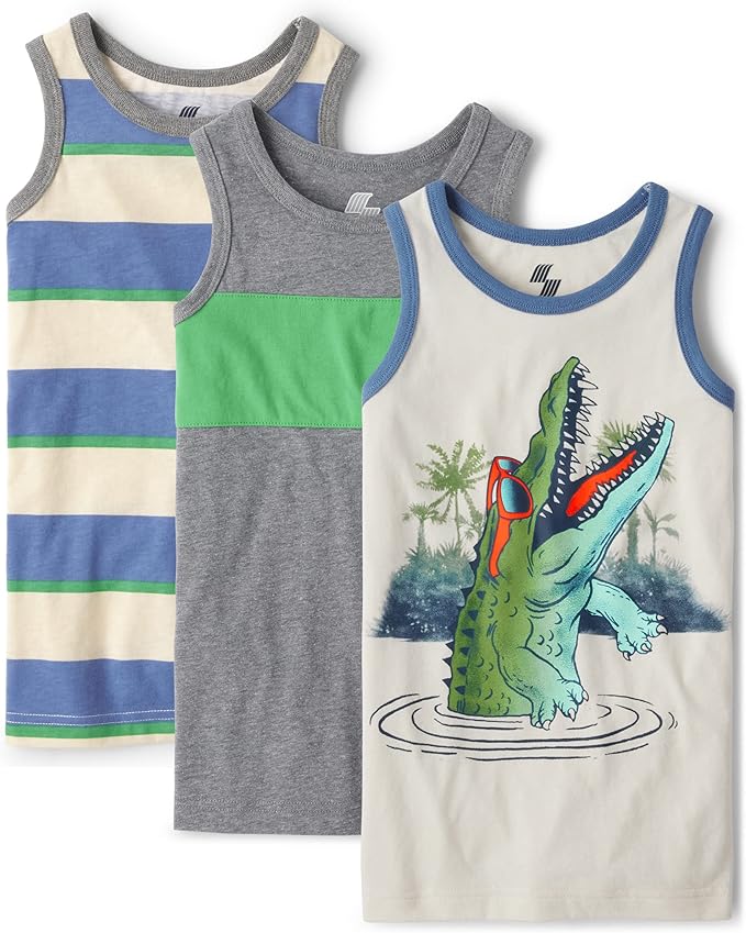 Atlantic Favorites Boys' Assorted Sleeveless Tank Tops 9007