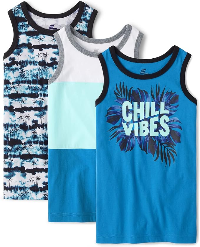 Atlantic Favorites Boys' Assorted Sleeveless Tank Tops 3680