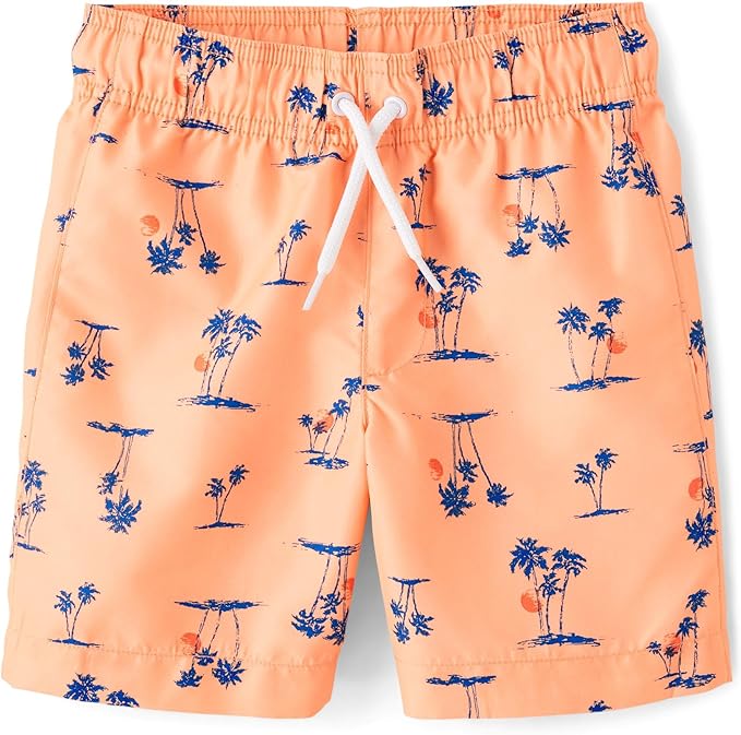 Atlantic Favorites,Boys,Swim Trunks,Sunfish Orange,Large 2749