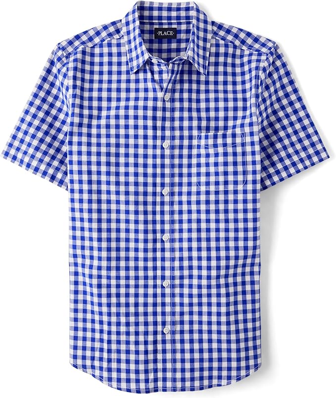 Atlantic Favorites Men's Dad and Son Matching Short Sleeve Button Down Shirt 7060