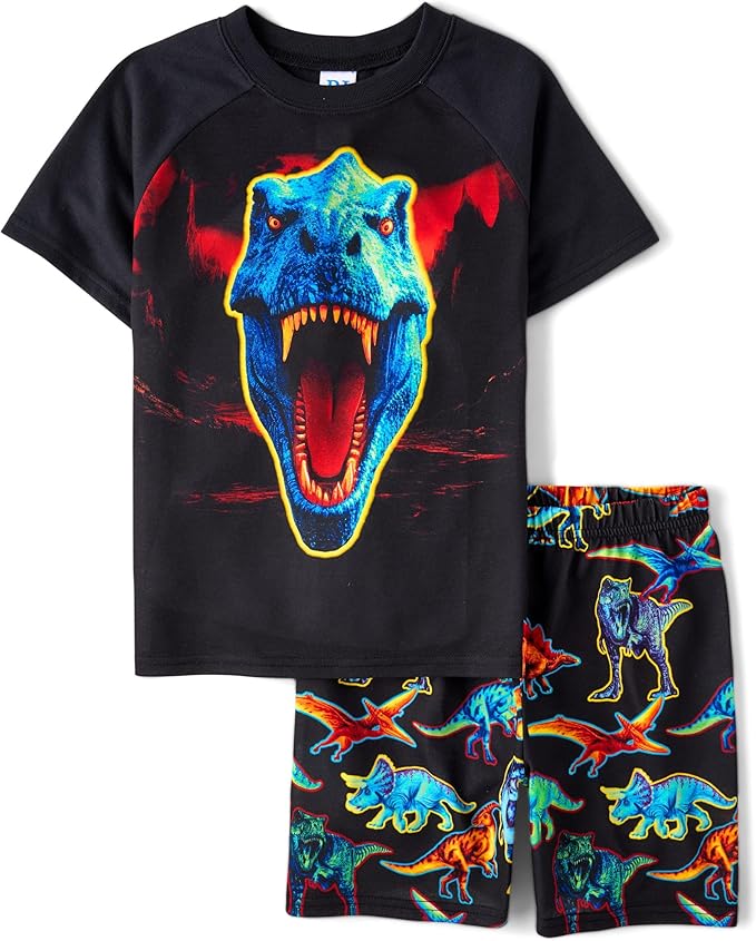 Atlantic Favorites Boys Sleeve Top and Shorts,2 Piece Pajama Set 4326