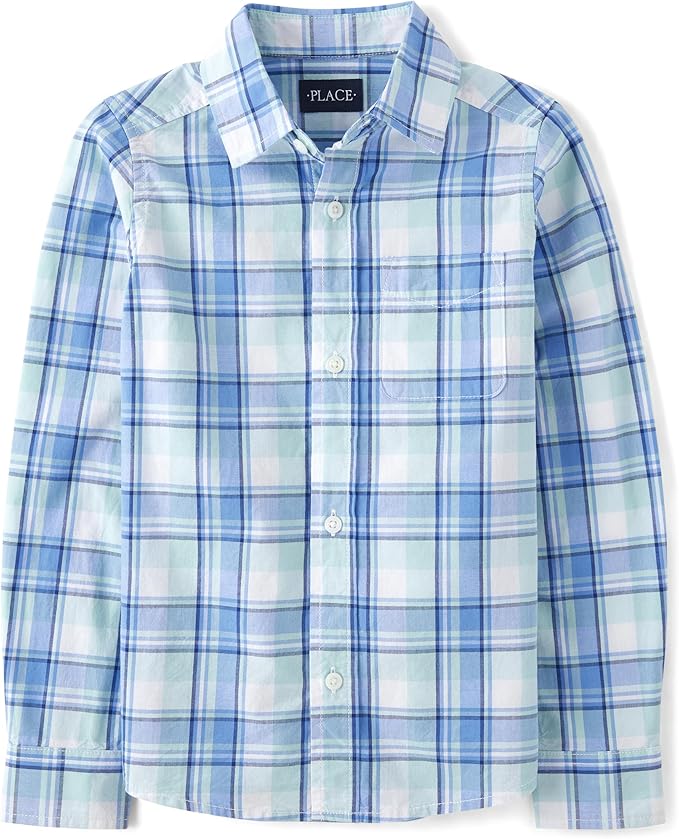 Atlantic Favorites Boy's Long Sleeve Button Down Shirts 8914
