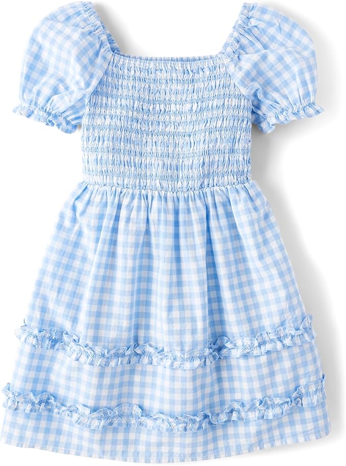 Atlantic Favorites Girls' Short Sleeve Smocked Summer Dresses 1257