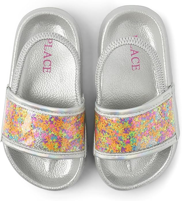 Atlantic Favorites Girl's Baby Toddler Everyday Slide Sandals with Backstrap 9723