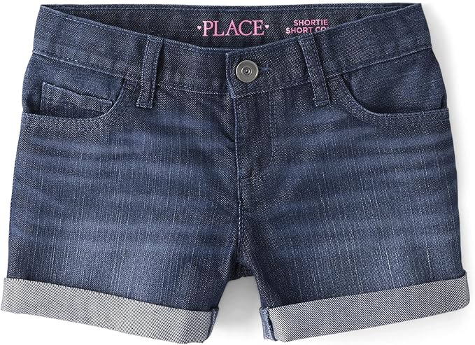 Atlantic Favorites Girls Roll Cuff Denim Shortie 9814