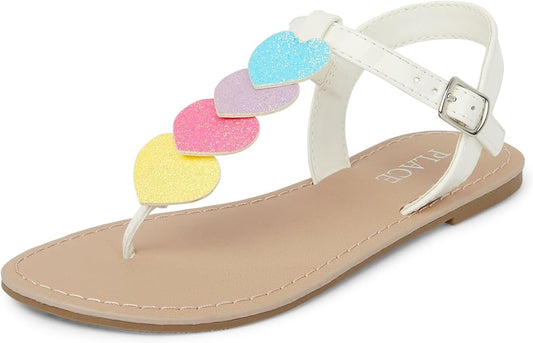 Atlantic Favorites Girls T-Strap Sandals with Adjustable Ankle Strap 7677