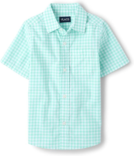 Atlantic Favorites Boys' and Toddler Boys' Short Sleeve Button Down Shirt 2817
