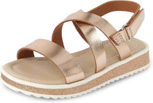 Atlantic Favorites Girl's Baby Toddler Platform Sandals with Adjustable Ankle Strap 9602