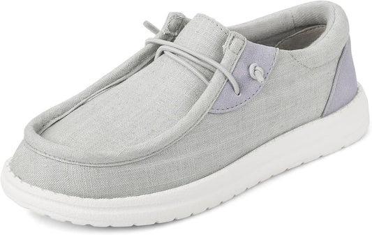 Atlantic Favorites,Boys Casual Slip On Shoes,Grey Canvas,Big Kid,1 7548