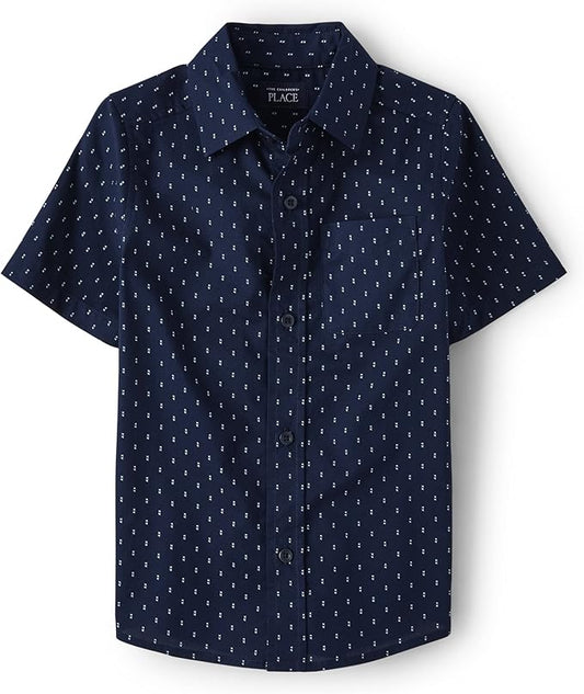 Atlantic Favorites Boys' and Toddler Boys' Short Sleeve Button Down Shirt 8341