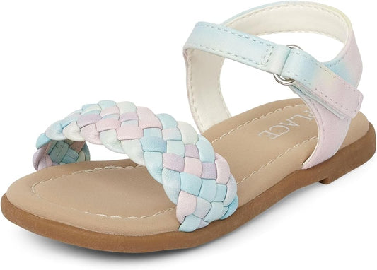 Atlantic Favorites Girl's Baby Toddler Flat Sandals with Adjustable Ankle Strap Slipper 2519