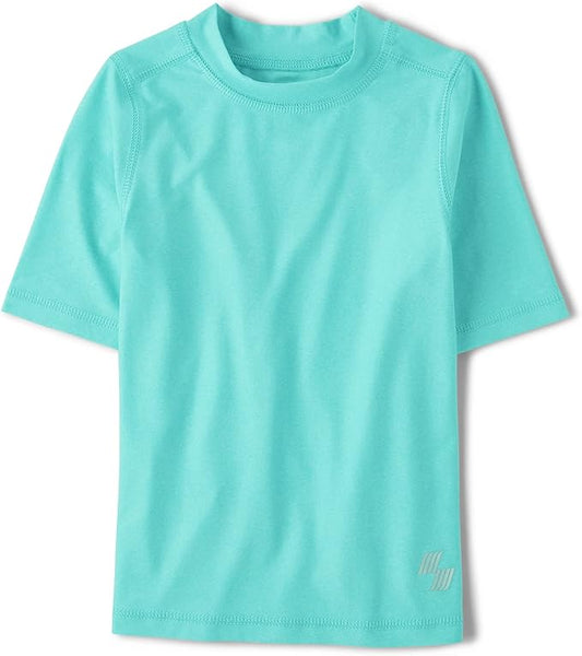 Atlantic Favorites Boys' Short Sleeve Rash Guard 4781
