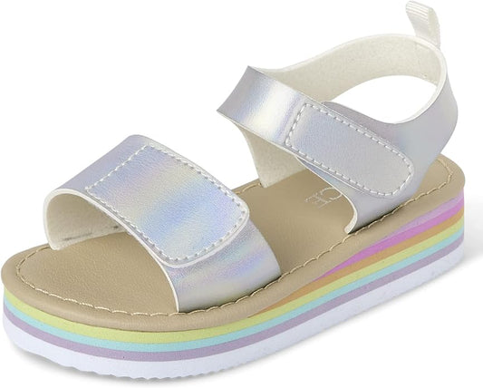 Atlantic Favorites Girl's Baby Toddler Platform Sandals with Adjustable Ankle Strap 7378