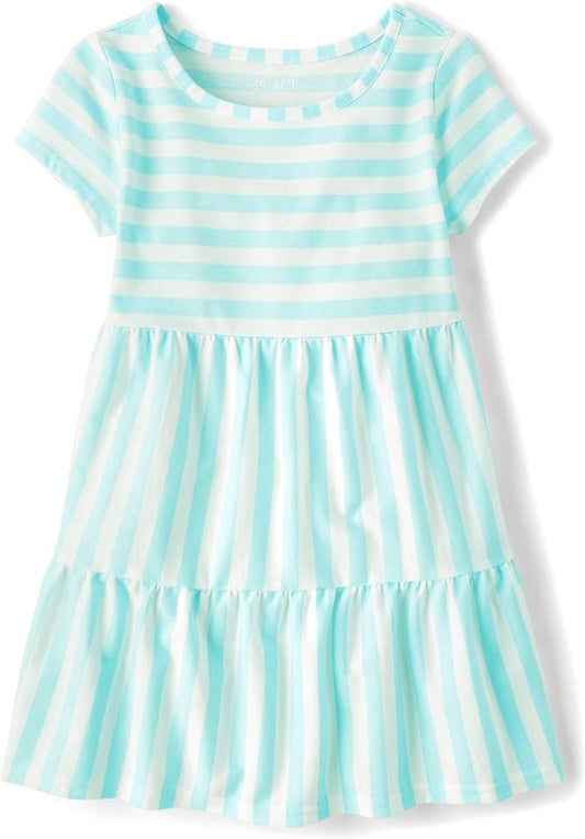 Atlantic Favorites Girls' Short Sleeve Casual Everyday Dresses 5255