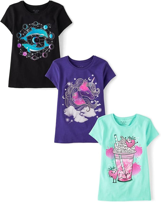Atlantic Favorites girls All Holidays Short Sleeve Graphic T-shirts,multipacks 4660