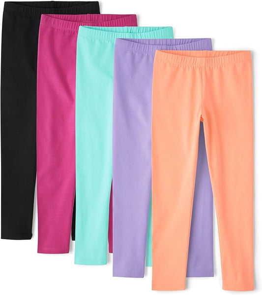 Atlantic Favorites Girls' Printed Leggings 5 Pack 3461