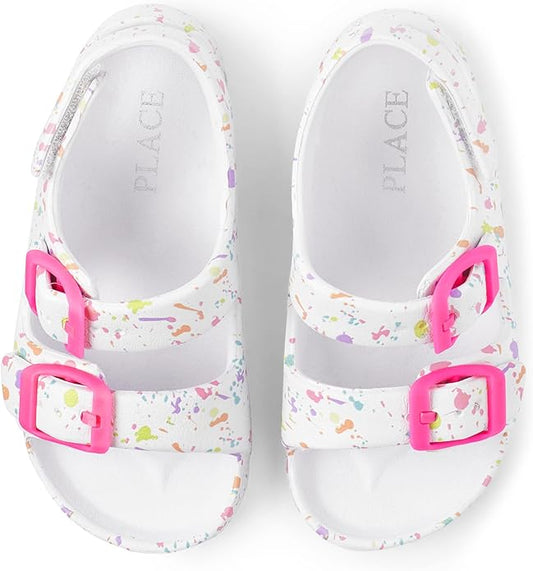 Atlantic Favorites Girl's Baby Toddler Everyday Slide Sandals with Backstrap 6621