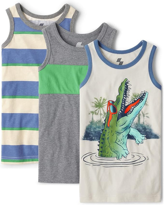 Atlantic Favorites Boys' Assorted Sleeveless Tank Tops 9007