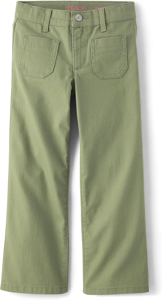 Atlantic Favorites Girls' Patch Pocket Wide Leg Pants 5192