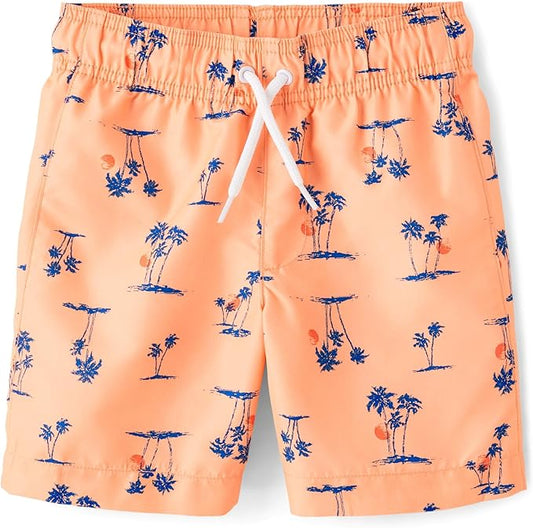 Atlantic Favorites,Boys,Swim Trunks,Sunfish Orange,Large 2749