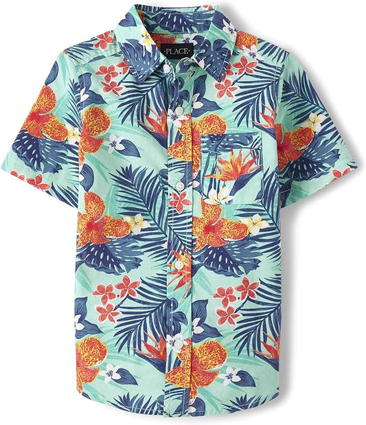 Atlantic Favorites Boys' and Toddler Boys' Short Sleeve Button Down Shirt 5203