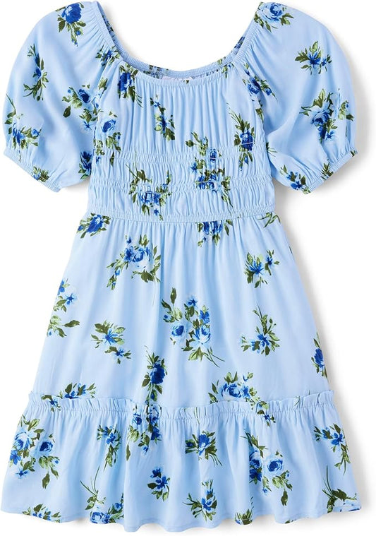 Atlantic Favorites Girls' Short Sleeve Smocked Summer Dresses 8908
