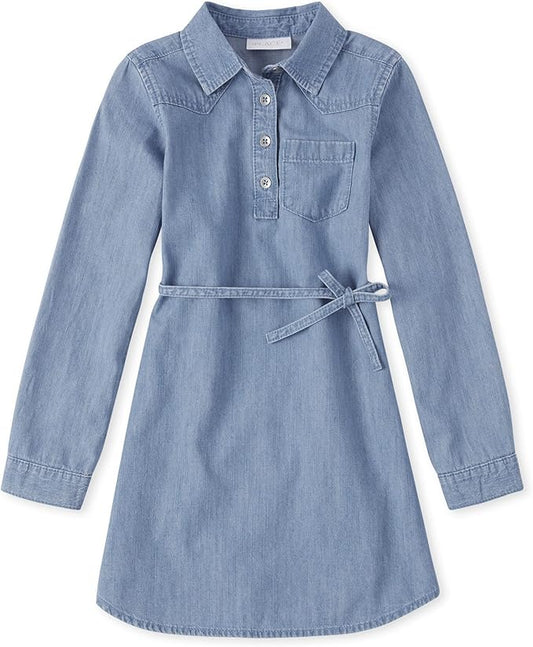 Atlantic Favorites Big Girls' Long Sleeve Casual Dress 3400