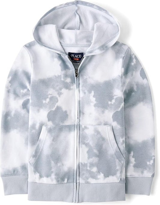 Atlantic Favorites Boys' Full Zip Long Sleeve French Terry Hoodie 6525