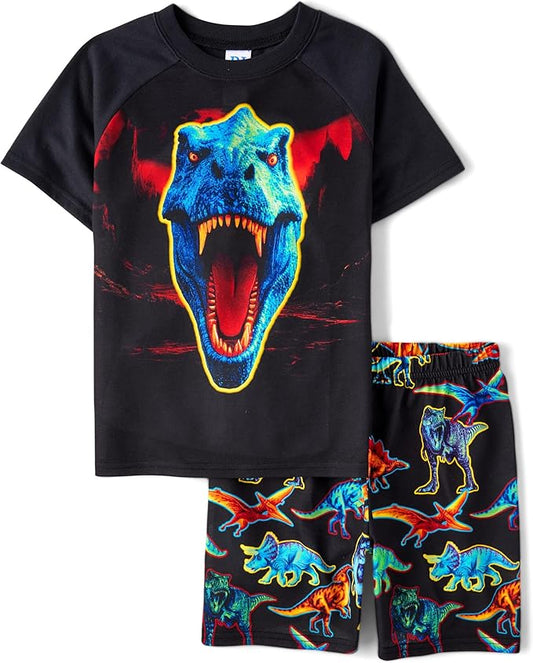 Atlantic Favorites Boys Sleeve Top and Shorts,2 Piece Pajama Set 7684