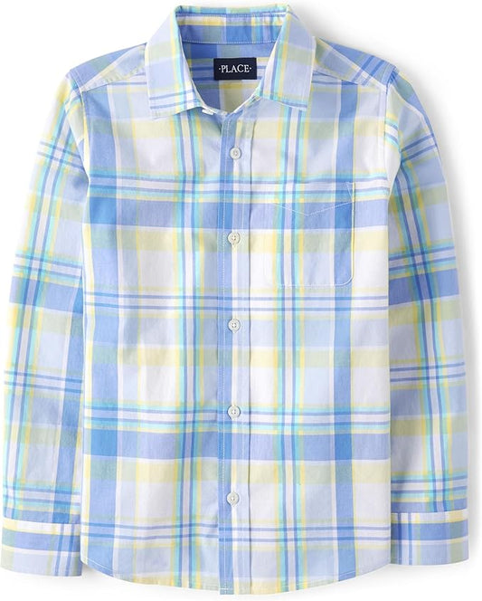 Atlantic Favorites Boy's Long Sleeve Button Down Shirts 6949