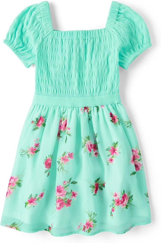 Atlantic Favorites Girls' Short Sleeve Dressy Dress 4229