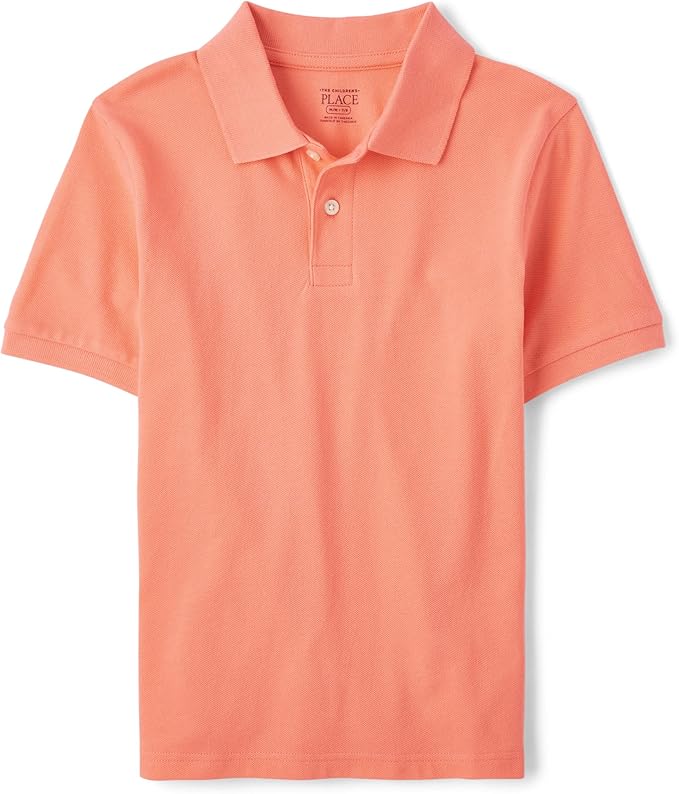 Atlantic Favorites Boys' Uniform Short Sleeve Pique Polo 8111