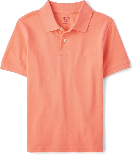 Atlantic Favorites Boys' Uniform Short Sleeve Pique Polo 8111