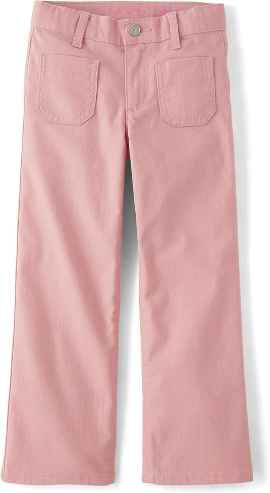 Atlantic Favorites Girls' Patch Pocket Wide Leg Pants 7445