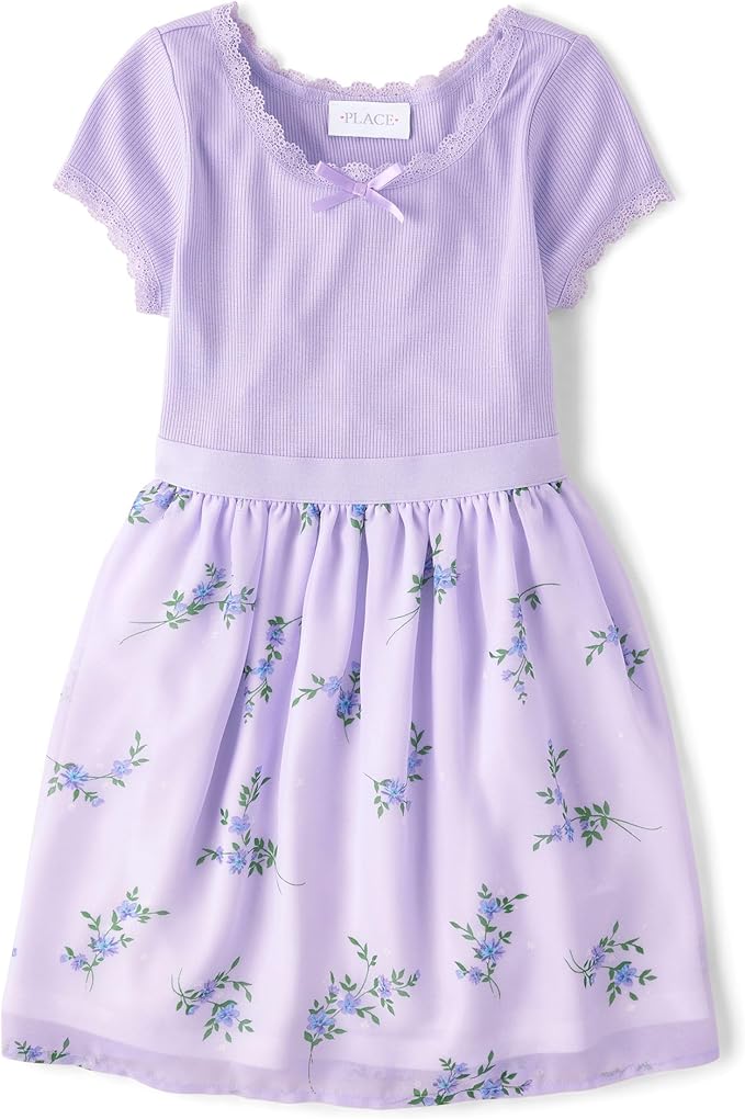 Atlantic Favorites Girls' Short Sleeve Dressy Dress 1019