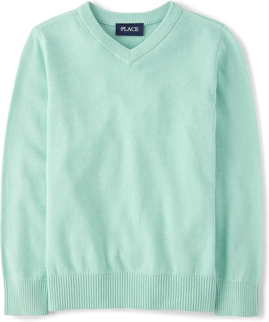 Atlantic Favorites Boys' Long Sleeve V-Neck Pullover Sweater 3946