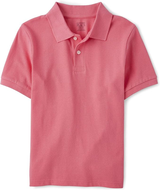 Atlantic Favorites Boys' Uniform Short Sleeve Pique Polo 3771