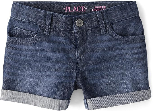 Atlantic Favorites Girls Roll Cuff Denim Shortie 9814