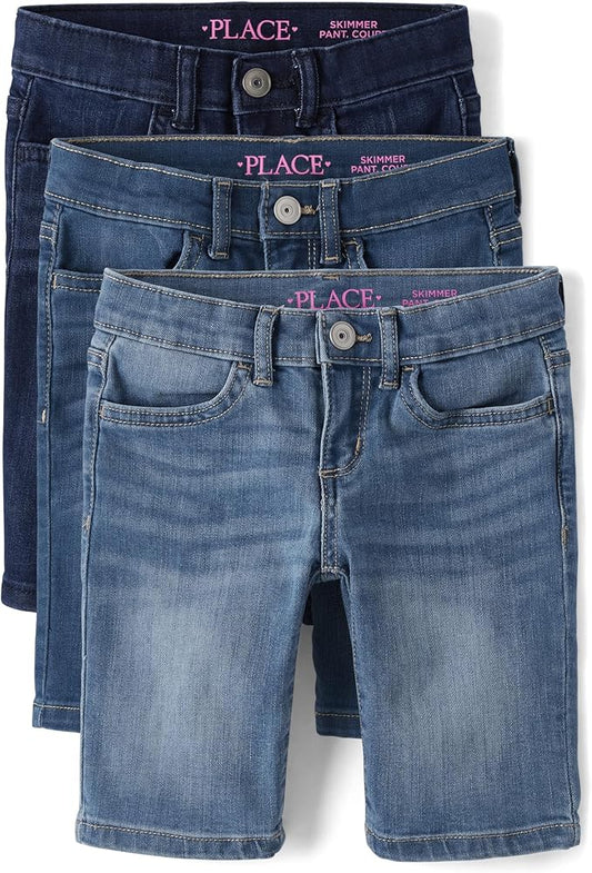 Atlantic Favorites Girls' Denim Skimmer Shorts 7597